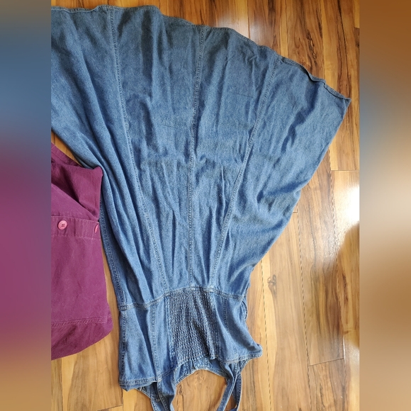 Vintage Carole Little Twirly Denim Midi Dress - Picture 4 of 9